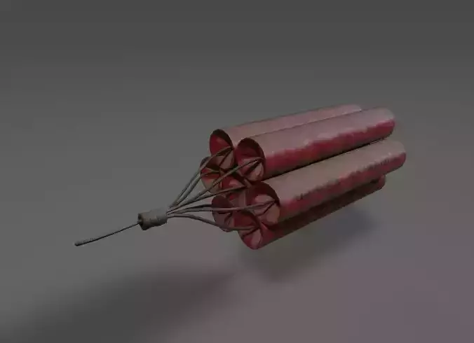 Simple Dynamite Low-poly 3D model