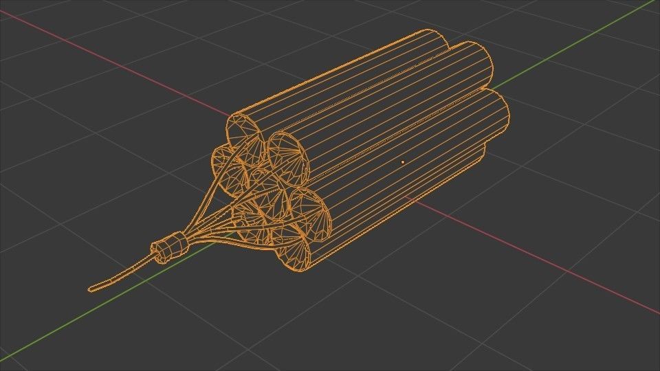 Simple Dynamite Low-poly 3D model_2