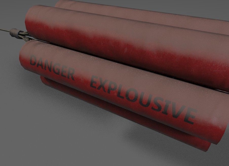 Simple Dynamite Low-poly 3D model_3