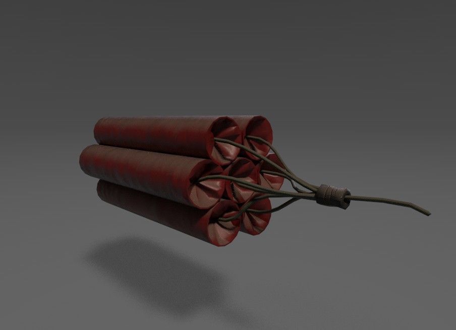 Simple Dynamite Low-poly 3D model_7