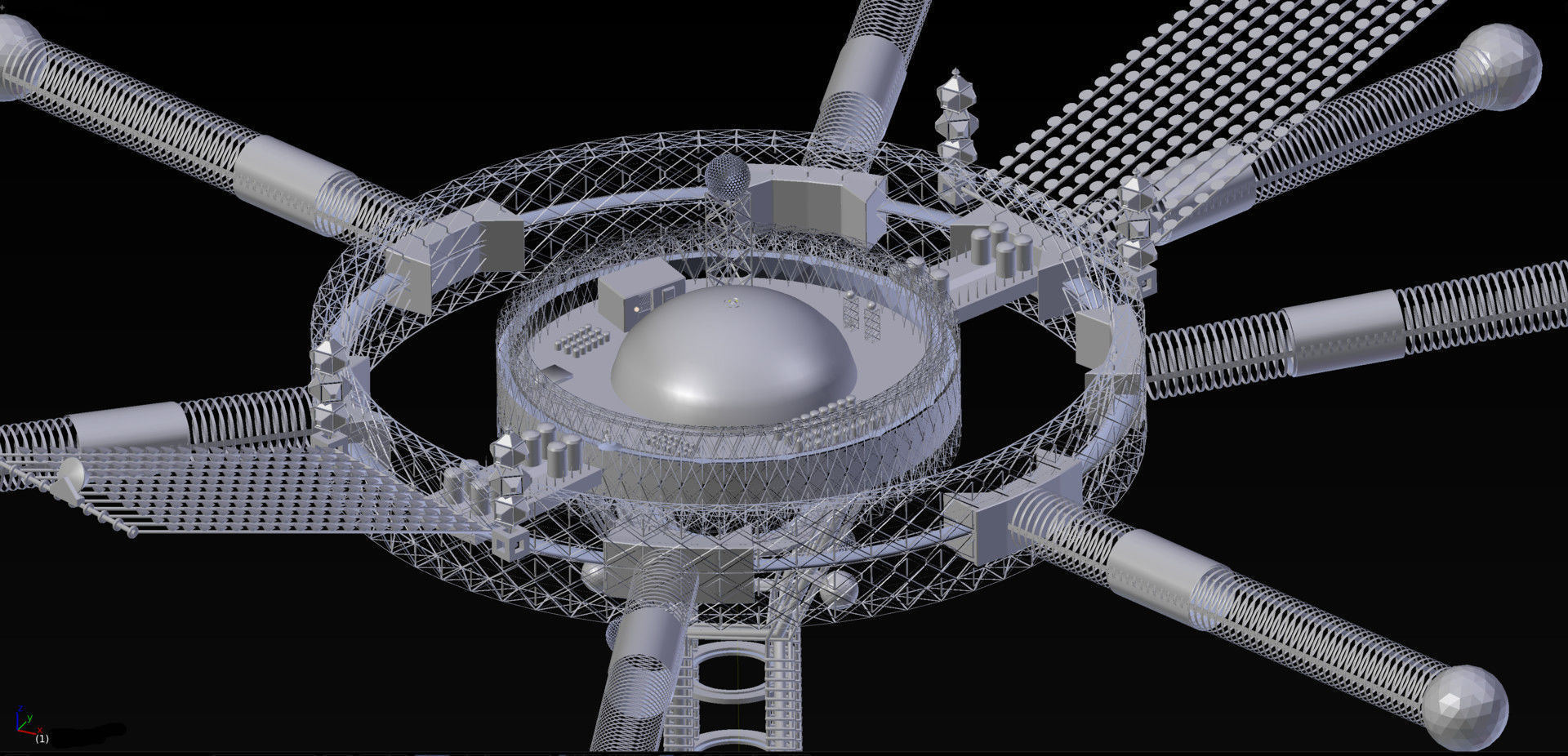 Space elevator Sci-FI 3D model 3D model_4