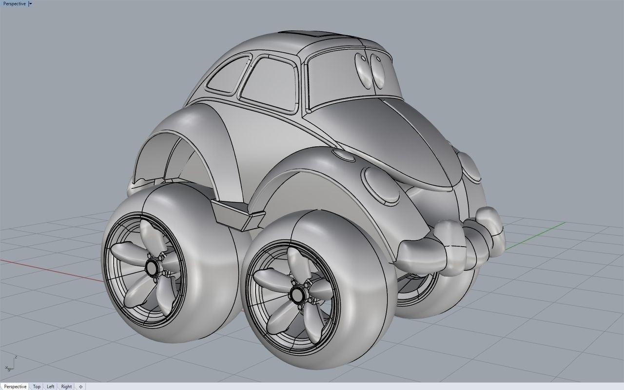 Buggy Toy Car 3D model_2