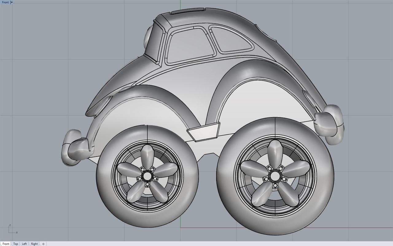 Buggy Toy Car 3D model_4