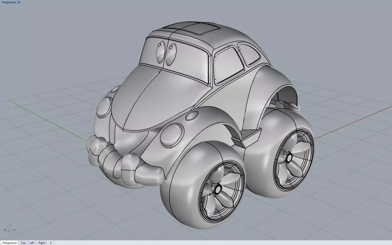 Buggy Toy Car 3D model_0