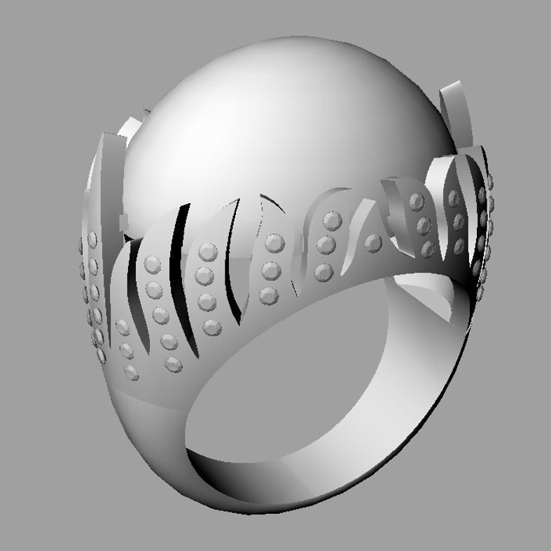3D Printable fashion ring AN55 3D print model_2