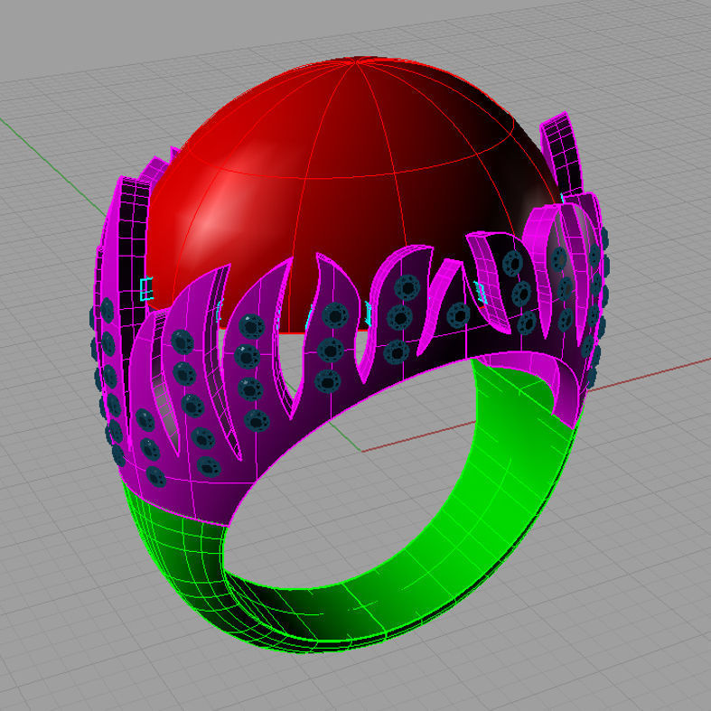3D Printable fashion ring AN55 3D print model_1