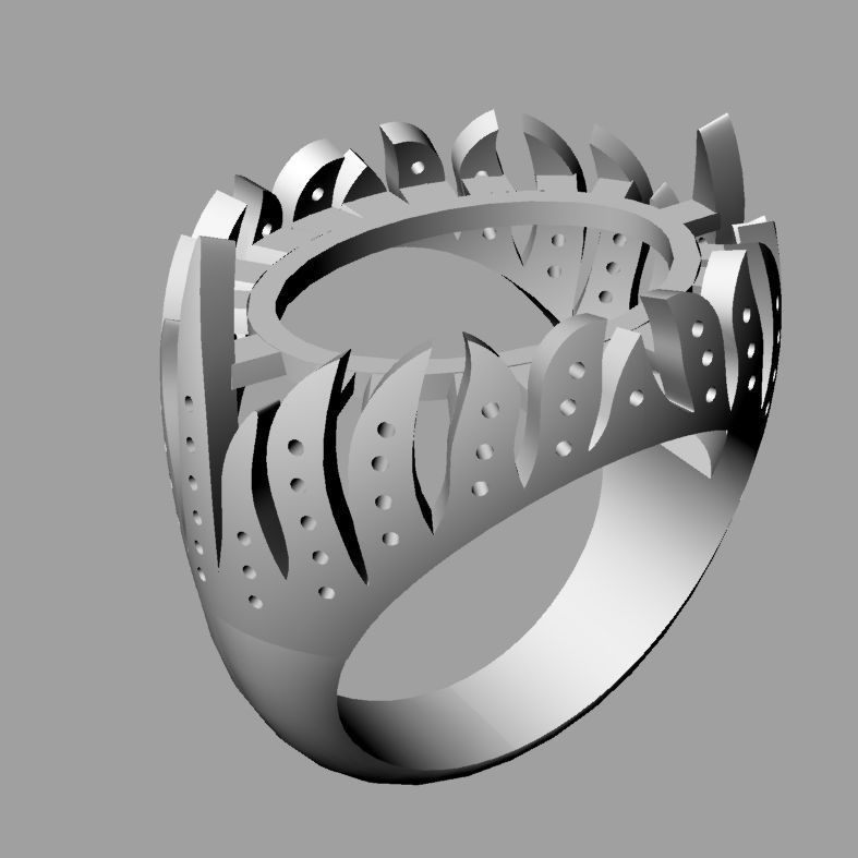 3D Printable fashion ring AN55 3D print model_5