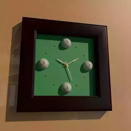 Wall clock billiard