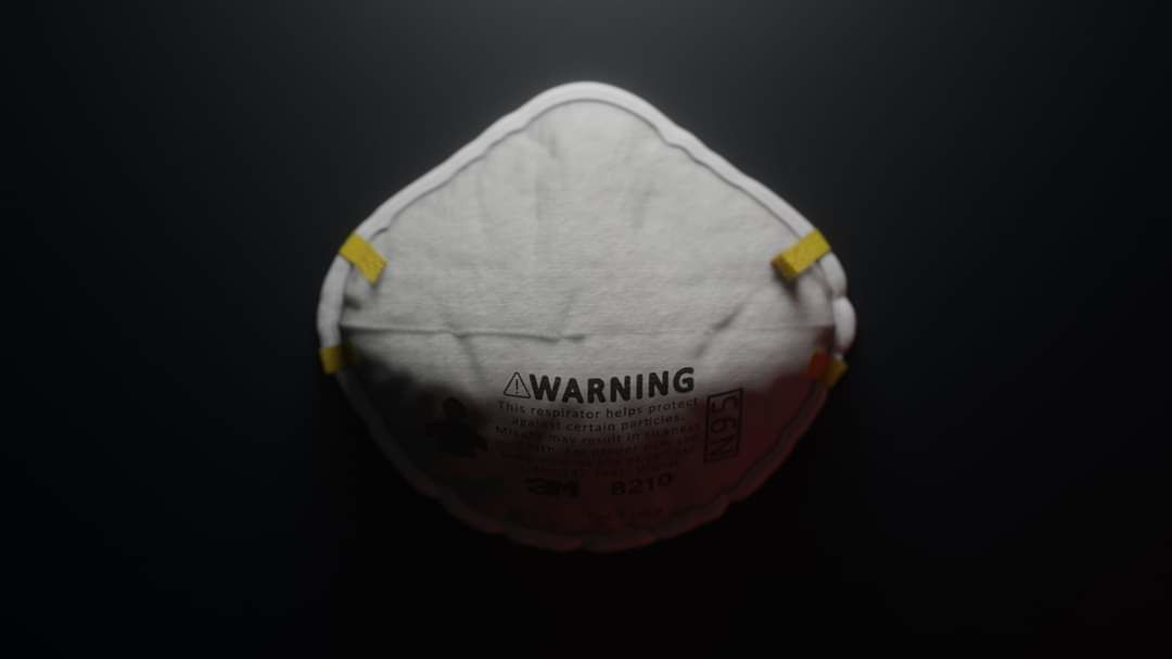 N95 Mask 3D model_3