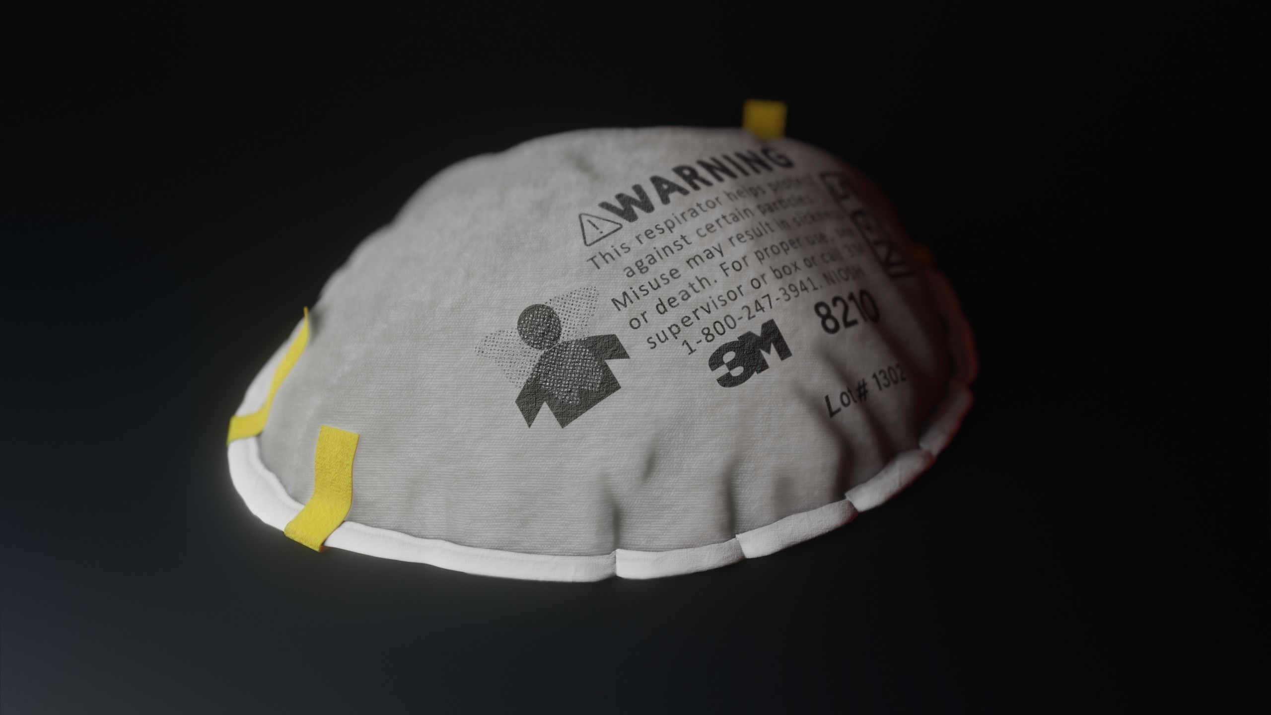 N95 Mask 3D model_4