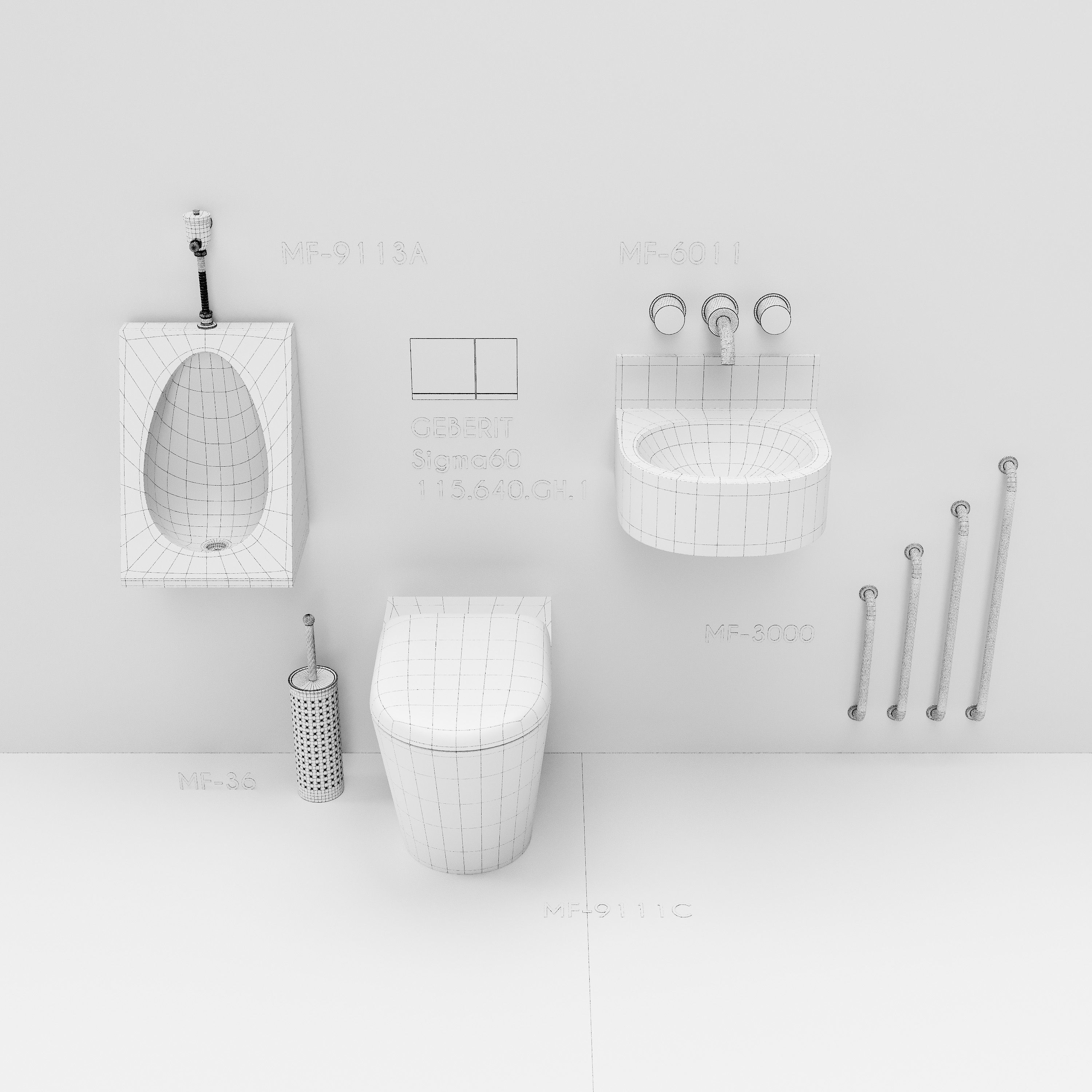 Stainless Steel WC 3D model_11