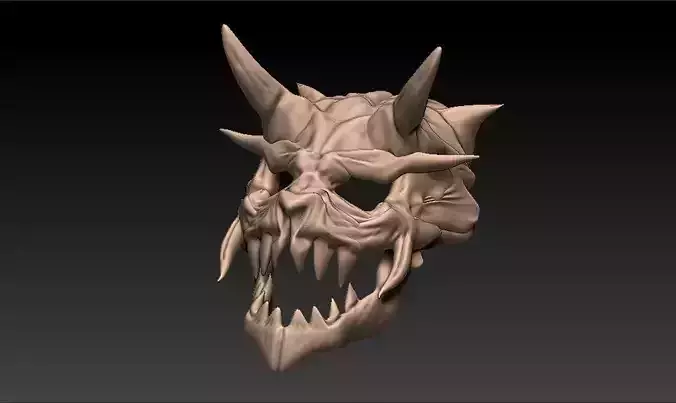 simple dragon skull mask