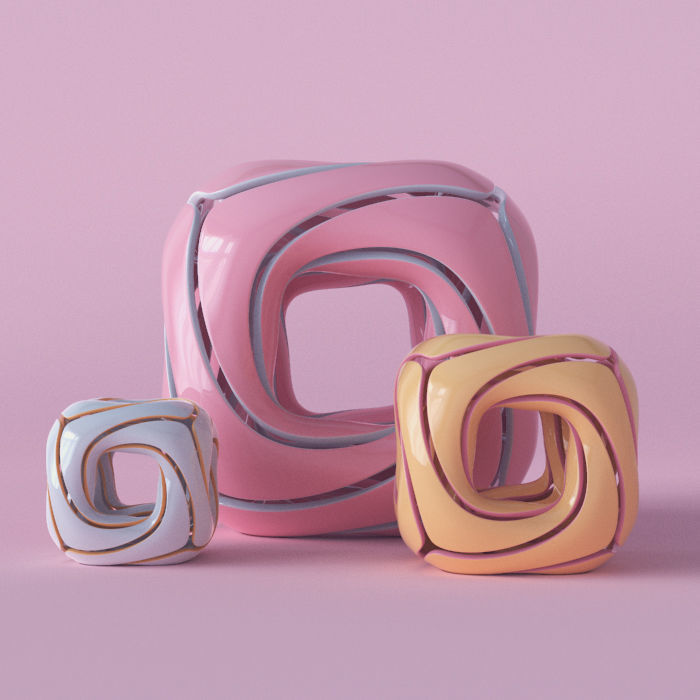 rounded cube 3D model_2
