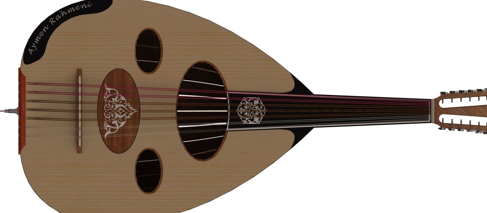 3D real scale IRAKI Oud 3D model_1