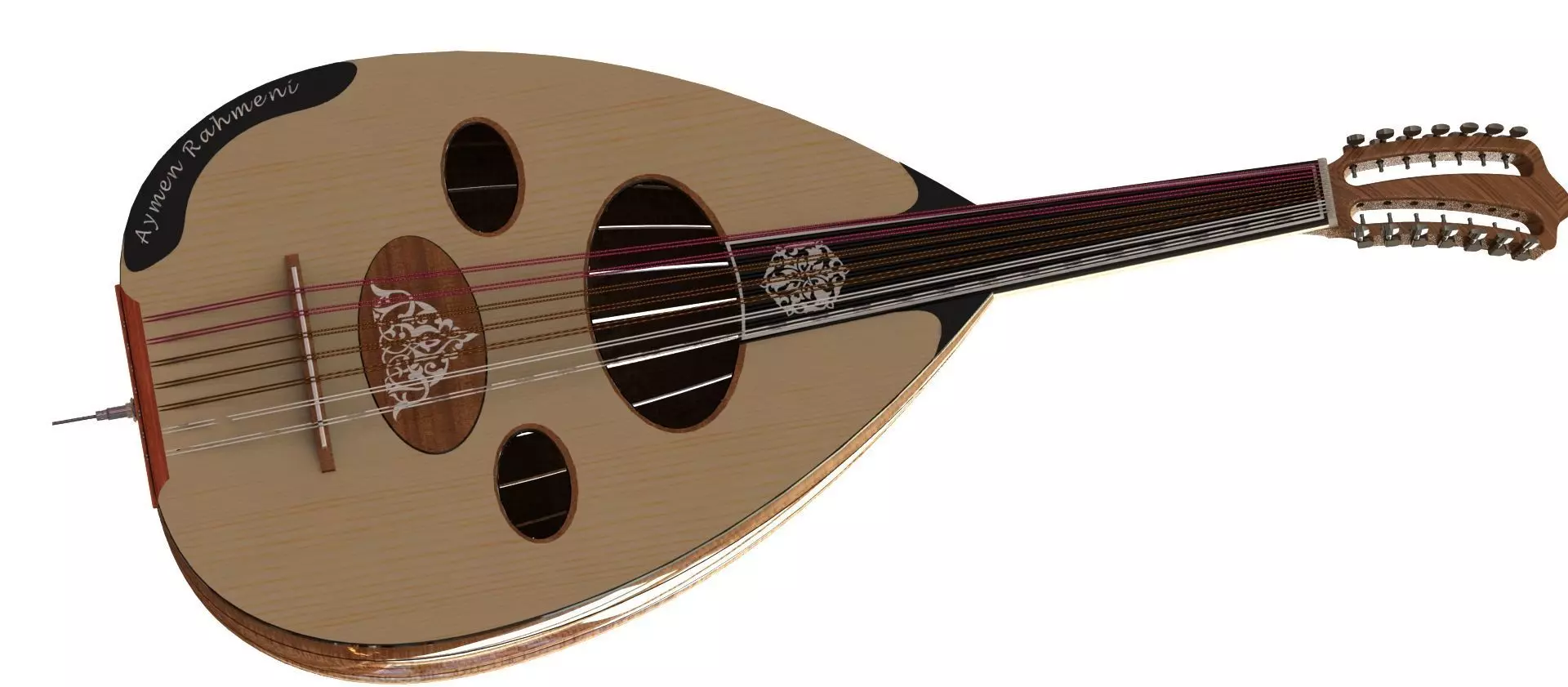 3D real scale IRAKI Oud 3D model_0