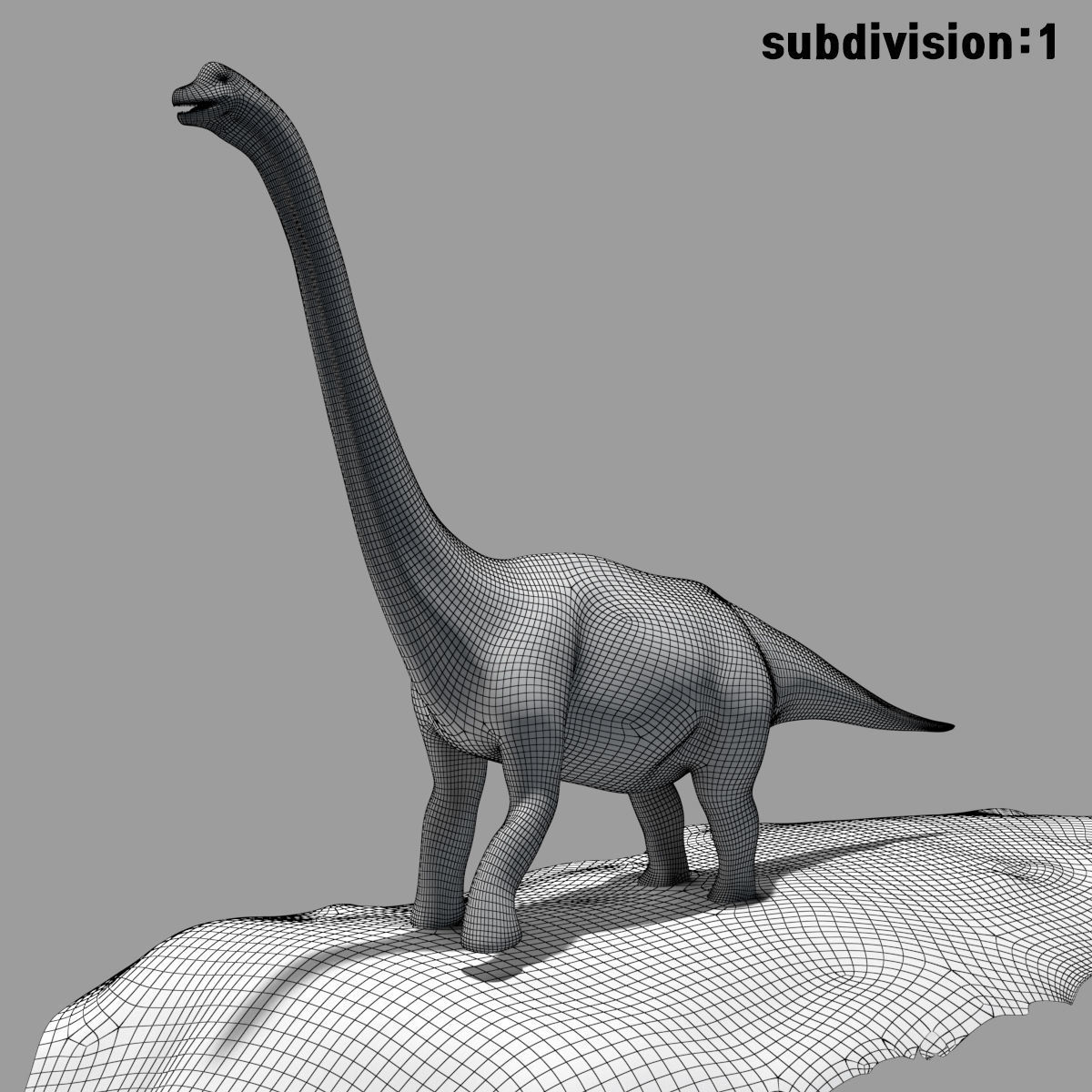 Brachiosaurus Rigged Low-poly 3D model_17
