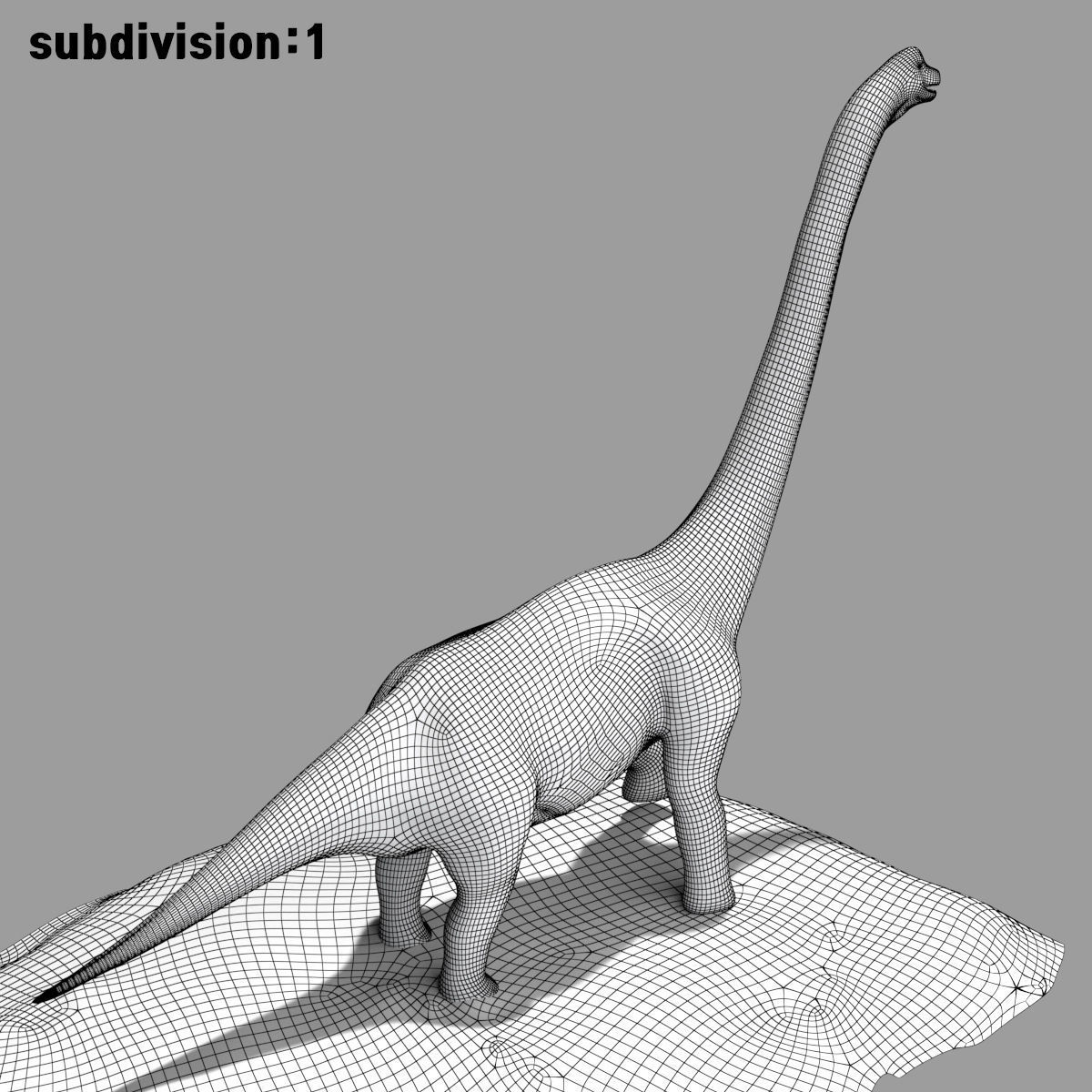 Brachiosaurus Rigged Low-poly 3D model_19