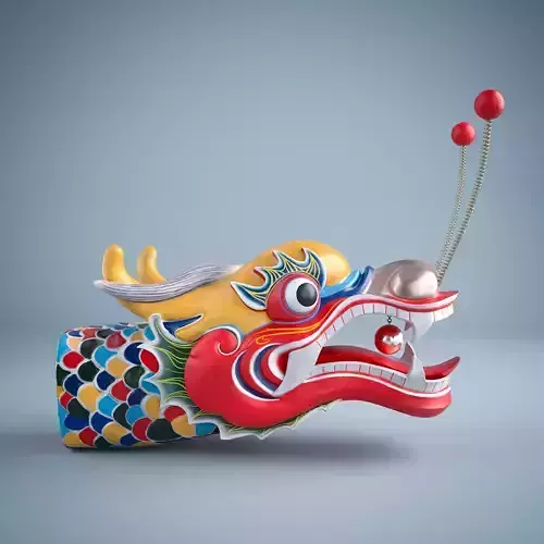 Dragon boat head     3D model