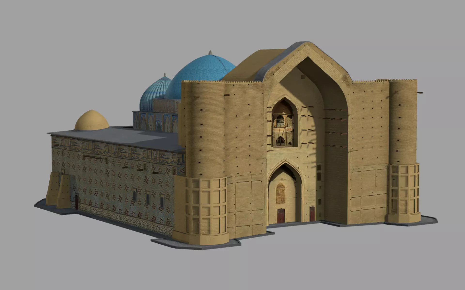 Akhmet Yassawi Mausoleum 3D model_0