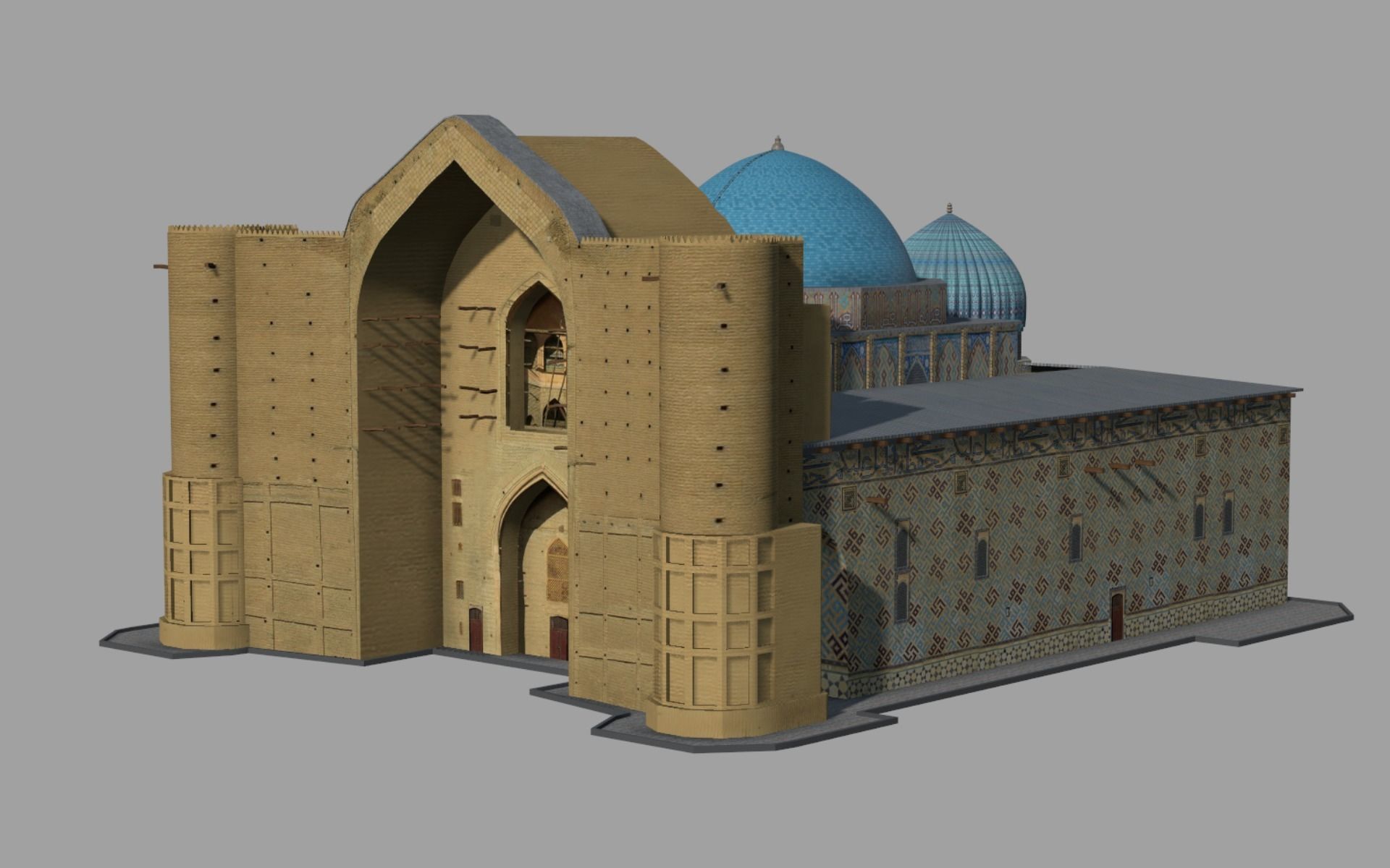 Akhmet Yassawi Mausoleum 3D model_1