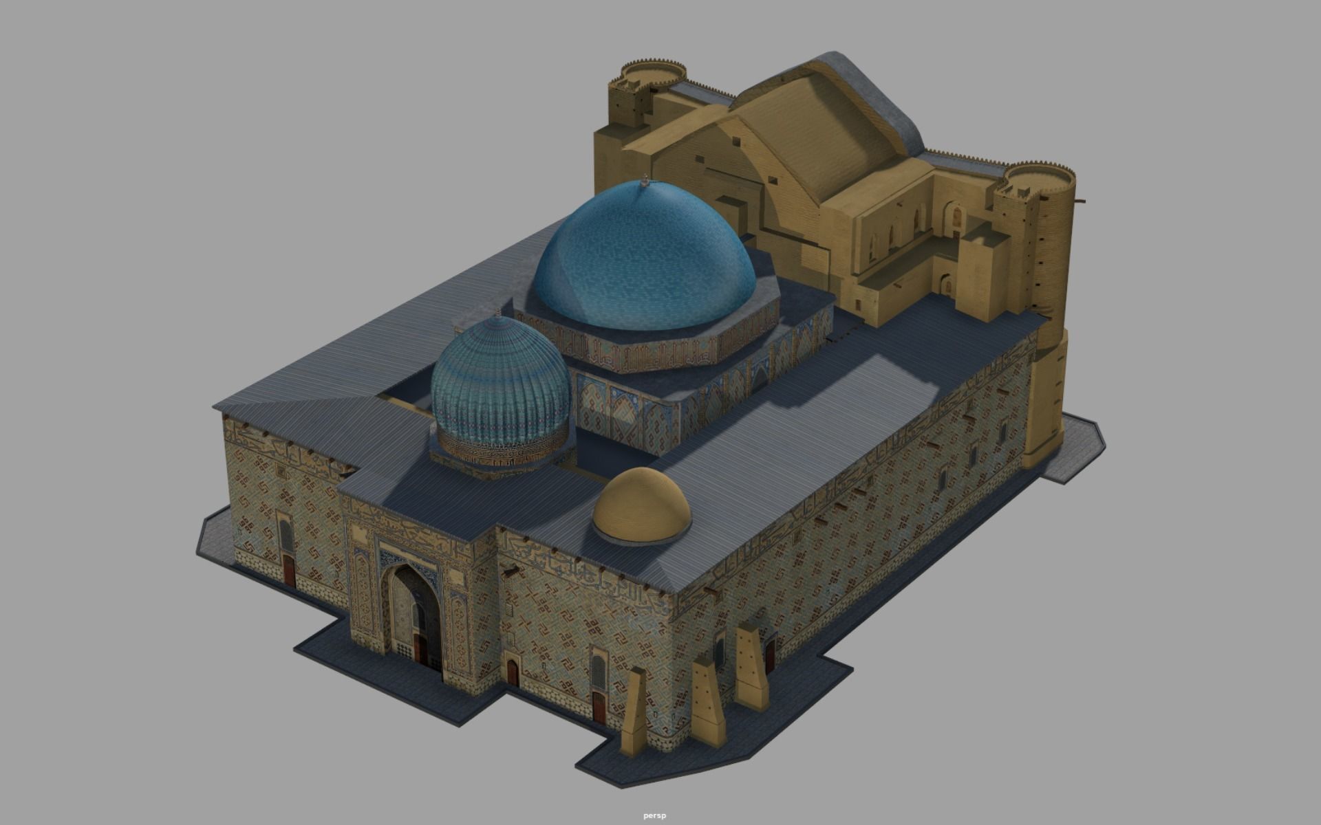 Akhmet Yassawi Mausoleum 3D model_4