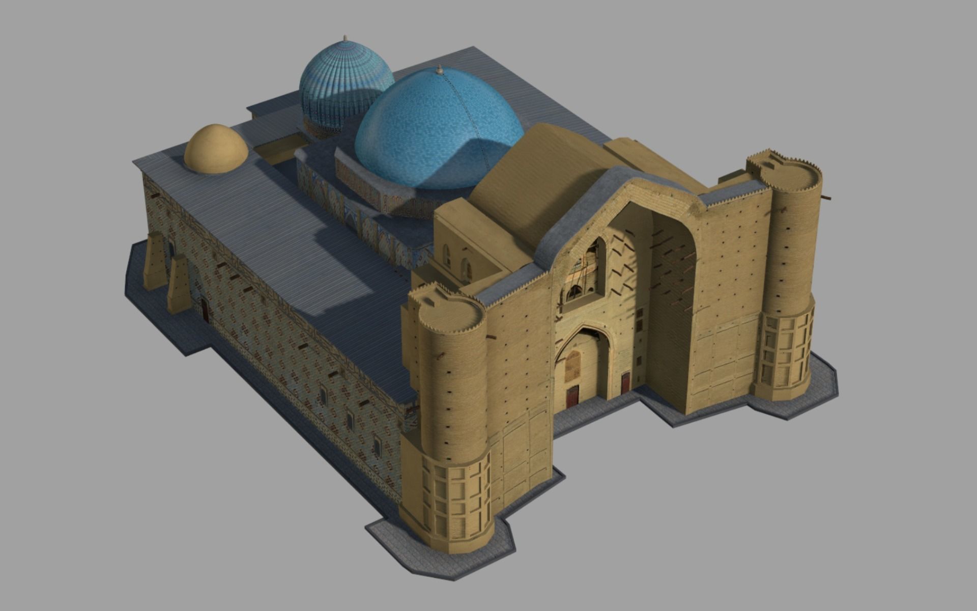 Akhmet Yassawi Mausoleum 3D model_3