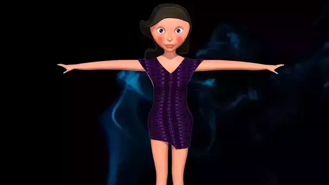 free model of a woman in a dress with textures 47