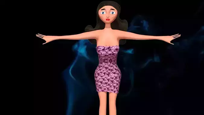 free model of a woman in a dress with textures 50