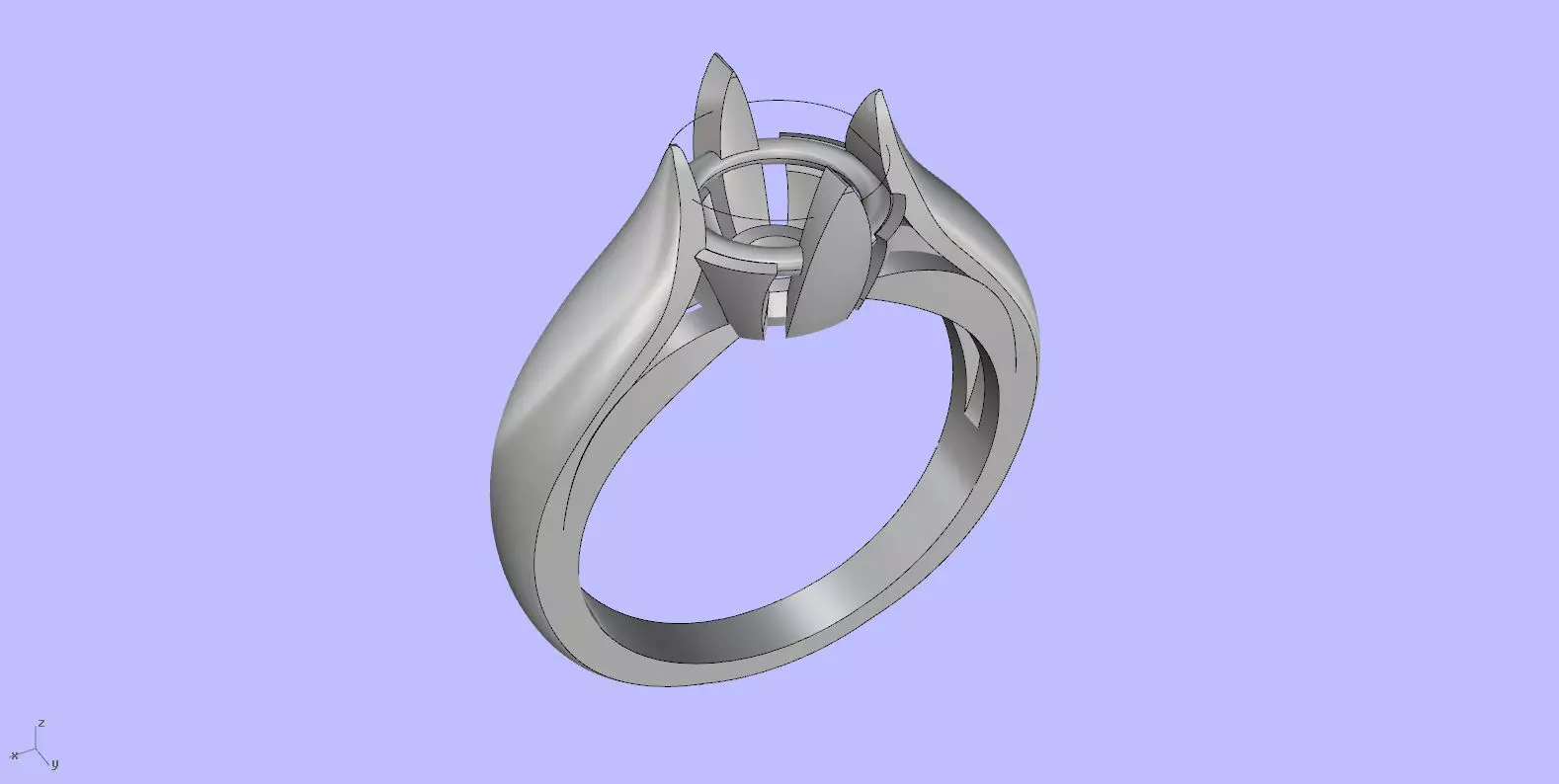 Antique Engangement Ring 3D print model_0