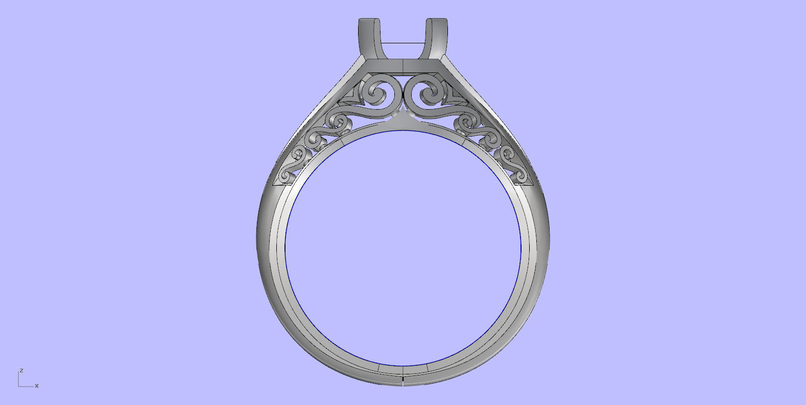 Antique Engangement Ring 3D print model_1