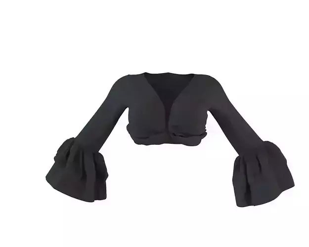 Stylish Designer Women Twisted Knot Top 3D model 3D model