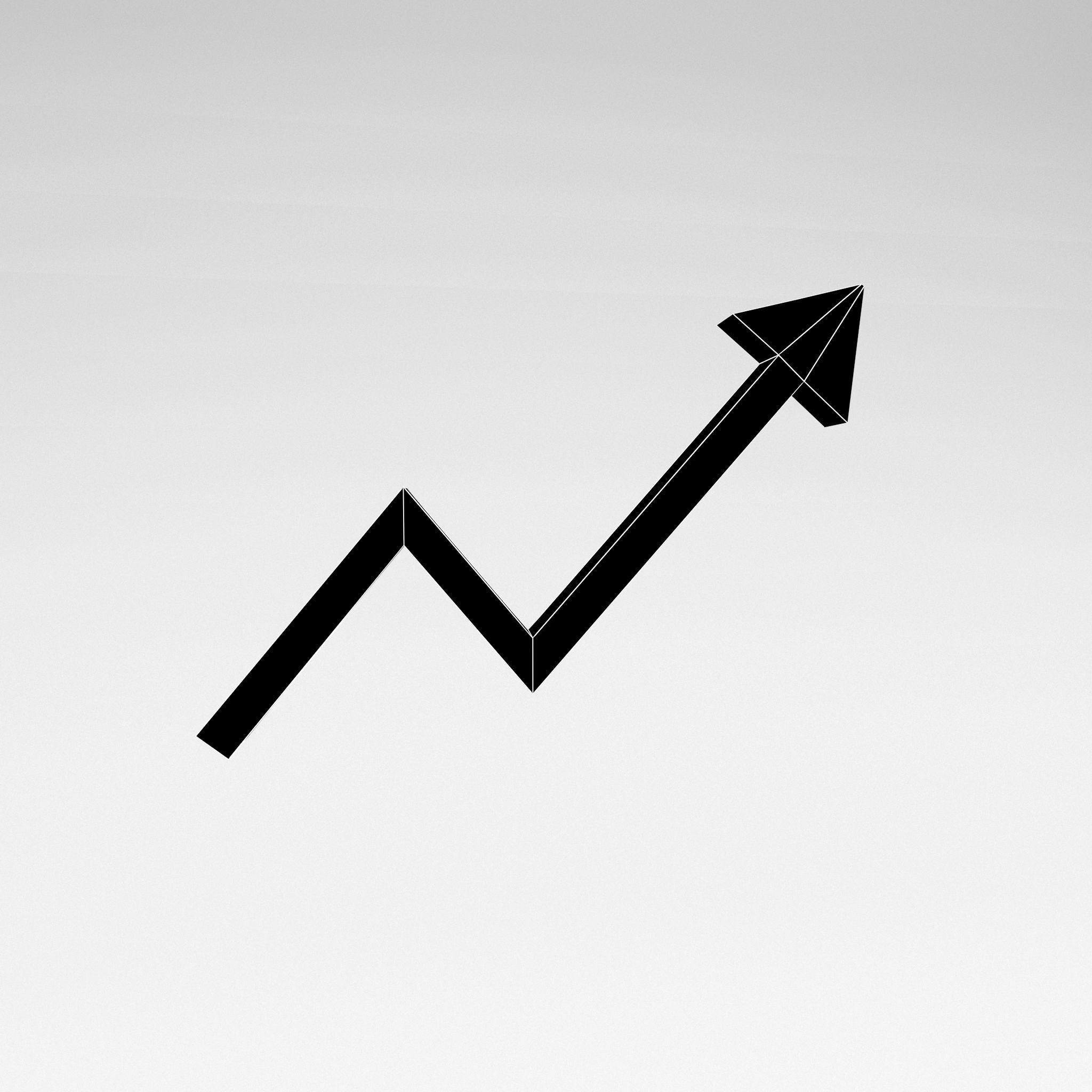 Stock Up Symbol v1 002 Low-poly 3D model_8