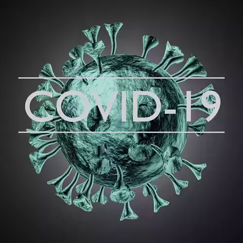 Corona virus 2020 Low-poly 3D model
