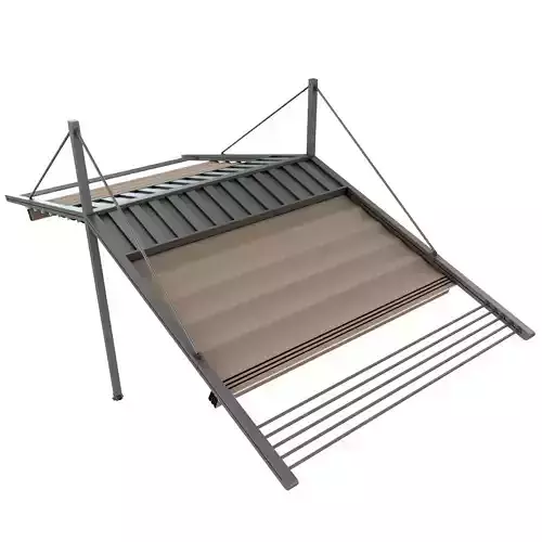 Motorized Pergola 3a composite grey metalic