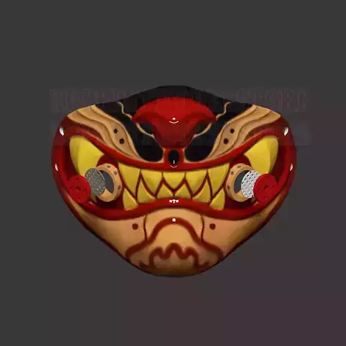 Tiger Mask Kitsune Japanese Cosplay Helmet  3D print model