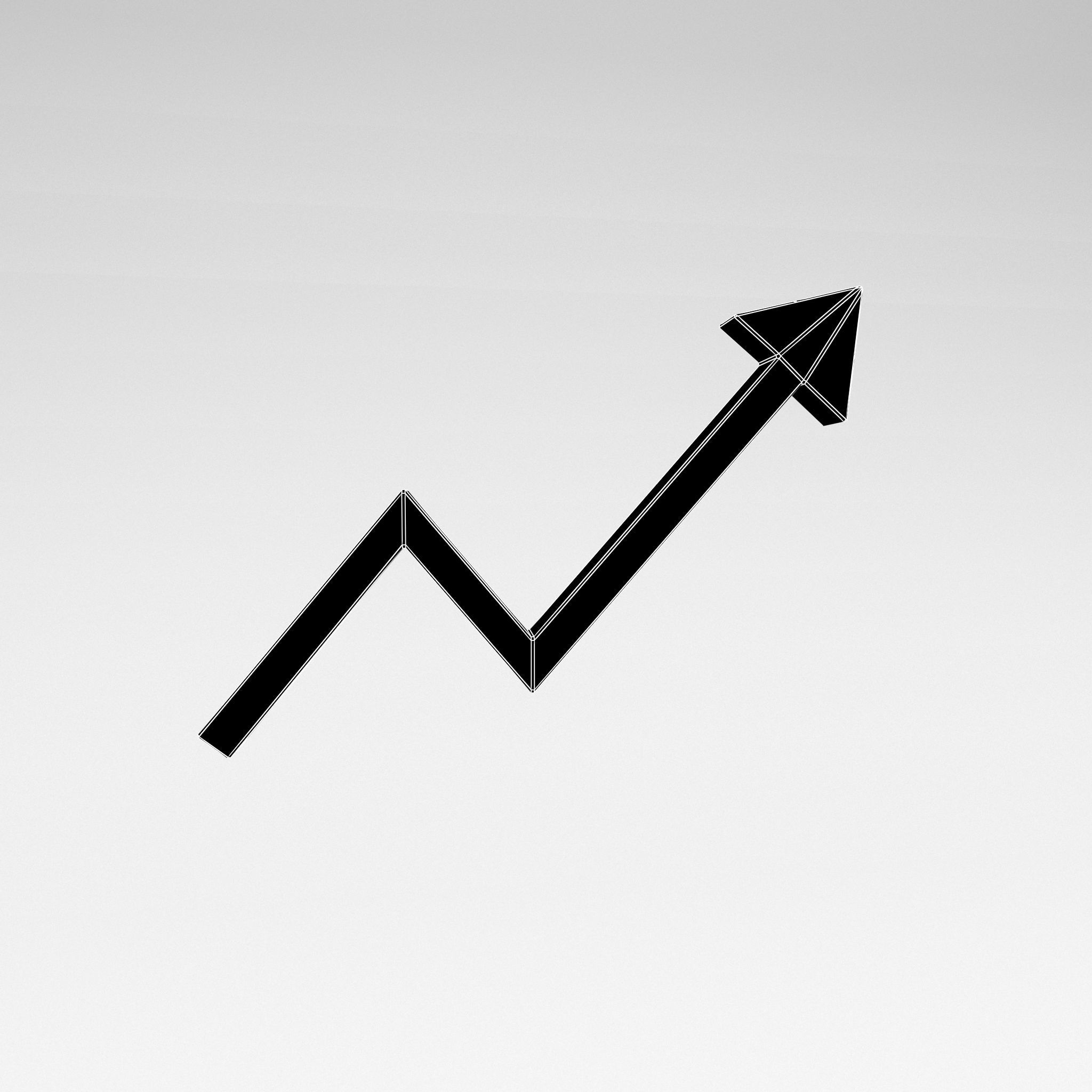 Stock Up Symbol v2 002 Low-poly 3D model_4