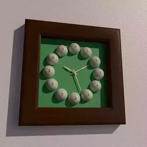 Wall clock billiard