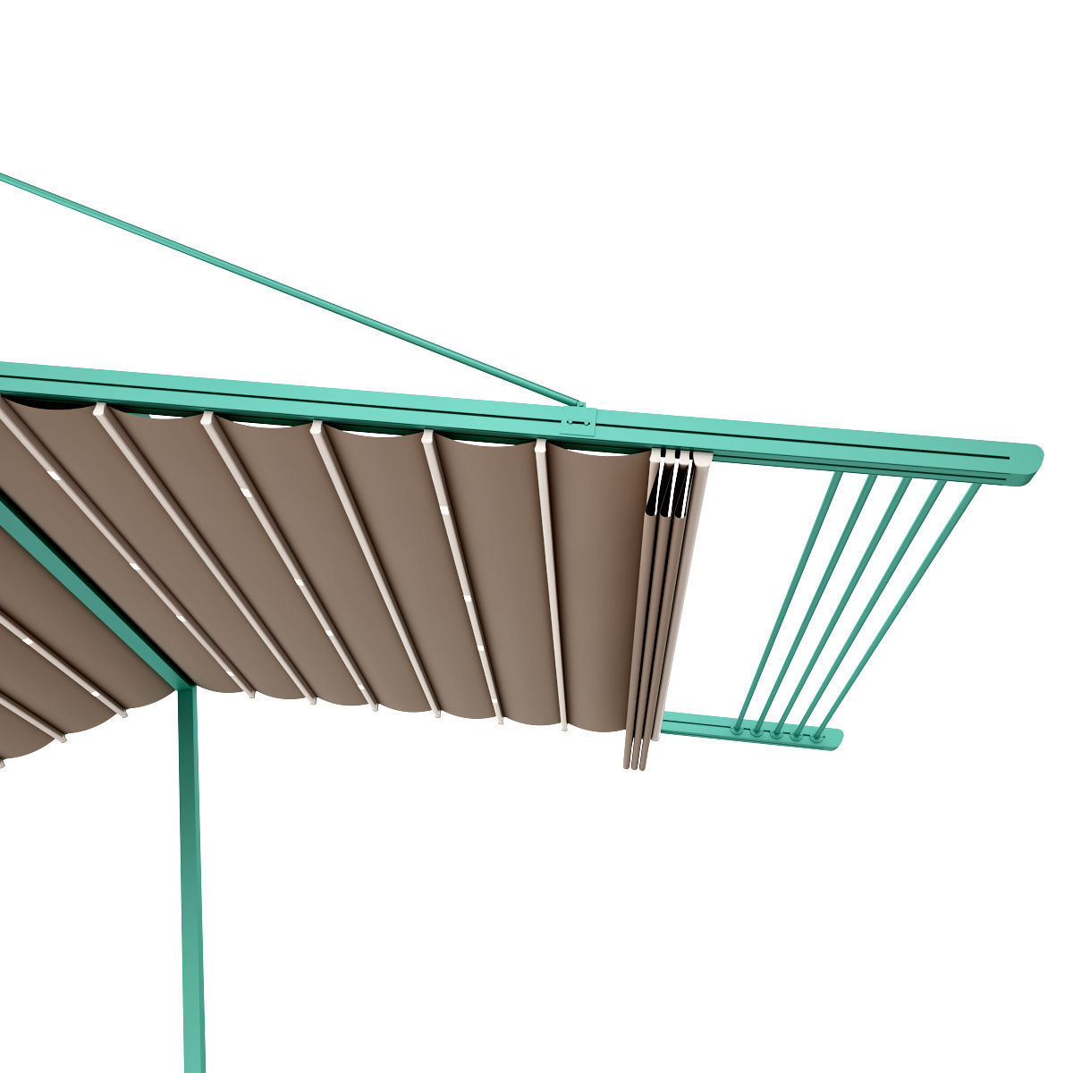 Motorized Pergola 3a copper patina 3D model_30