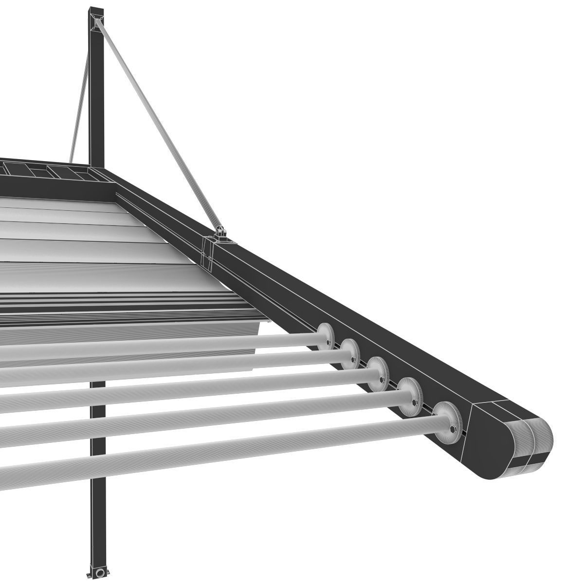 Motorized Pergola 3a copper patina 3D model_17