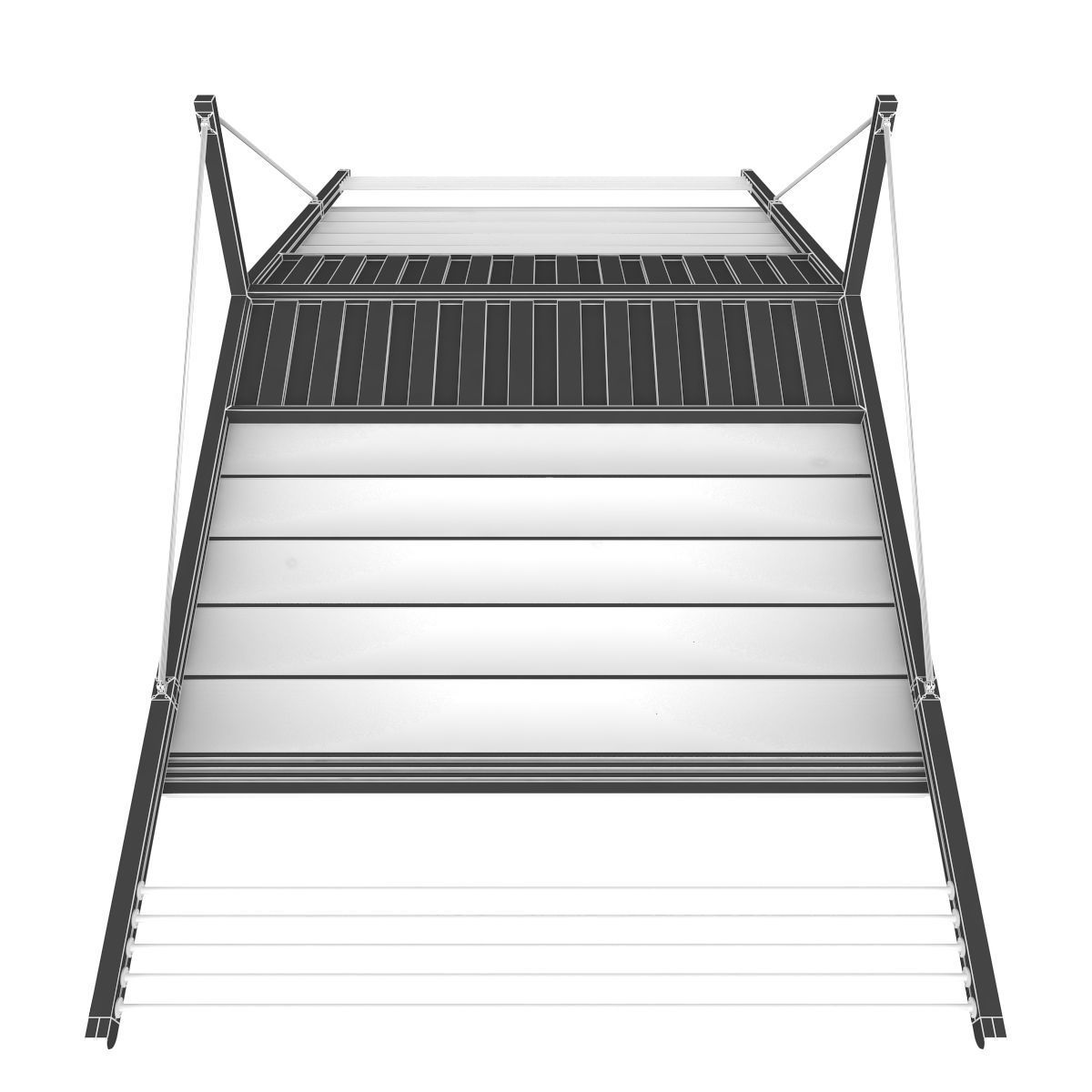 Motorized Pergola 3a copper patina 3D model_35