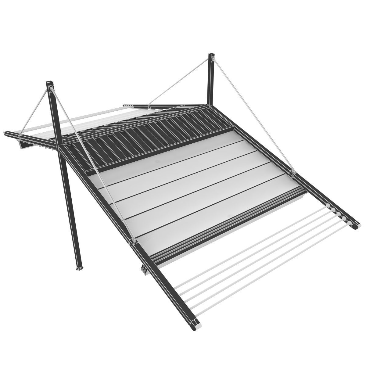 Motorized Pergola 3a copper patina 3D model_38