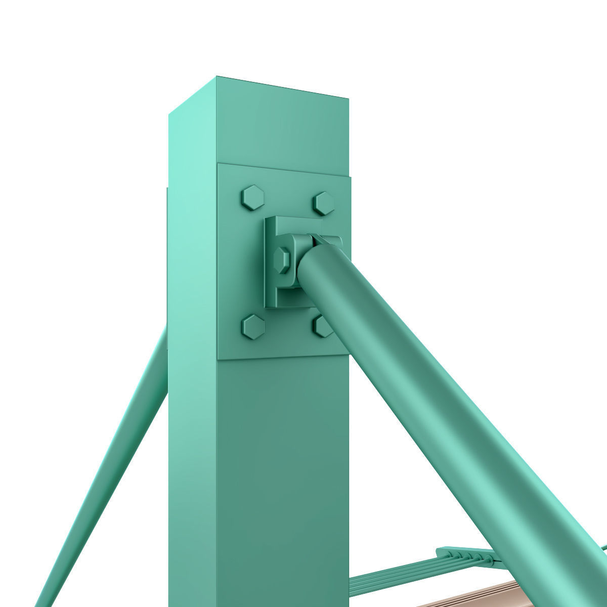 Motorized Pergola 3a copper patina 3D model_6