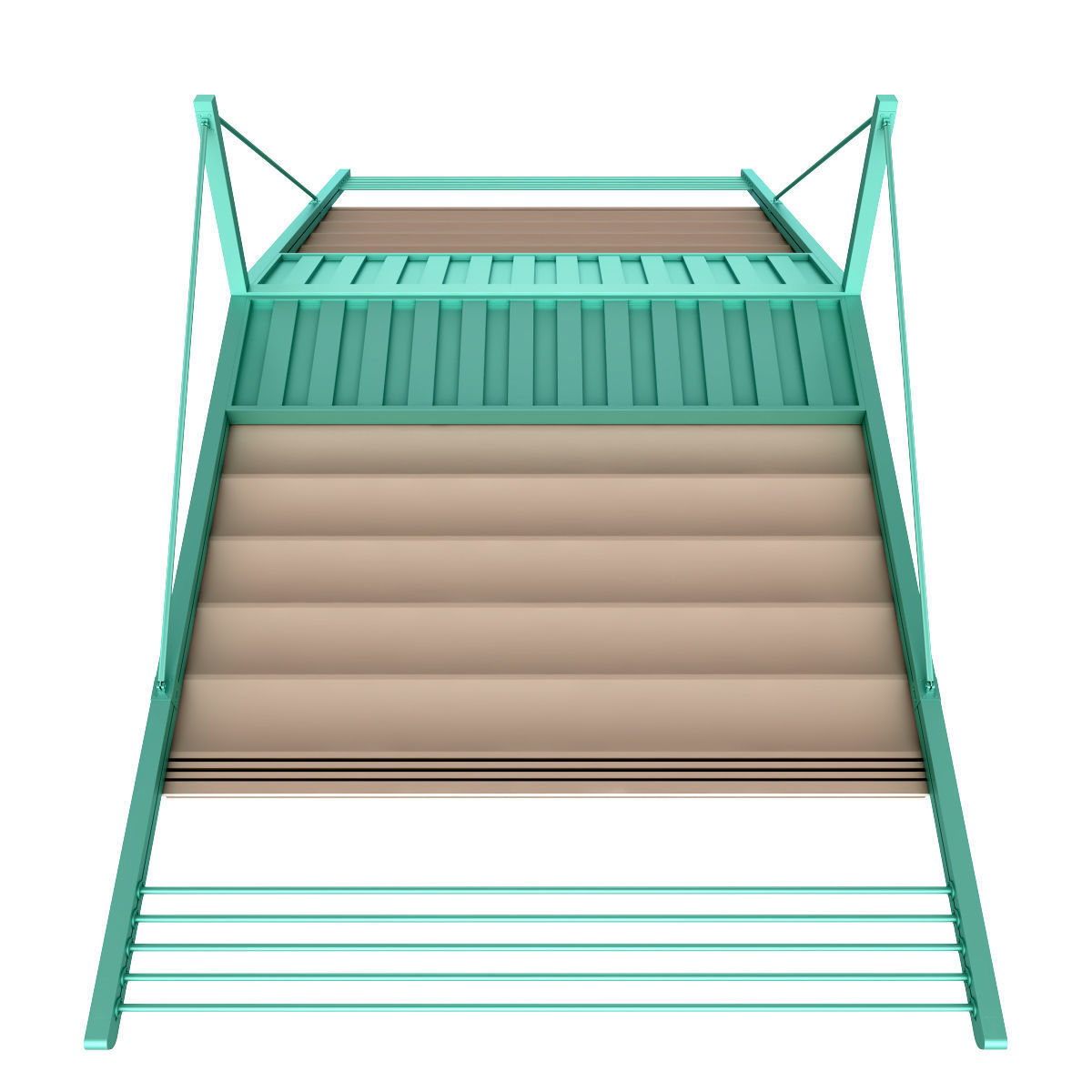 Motorized Pergola 3a copper patina 3D model_56