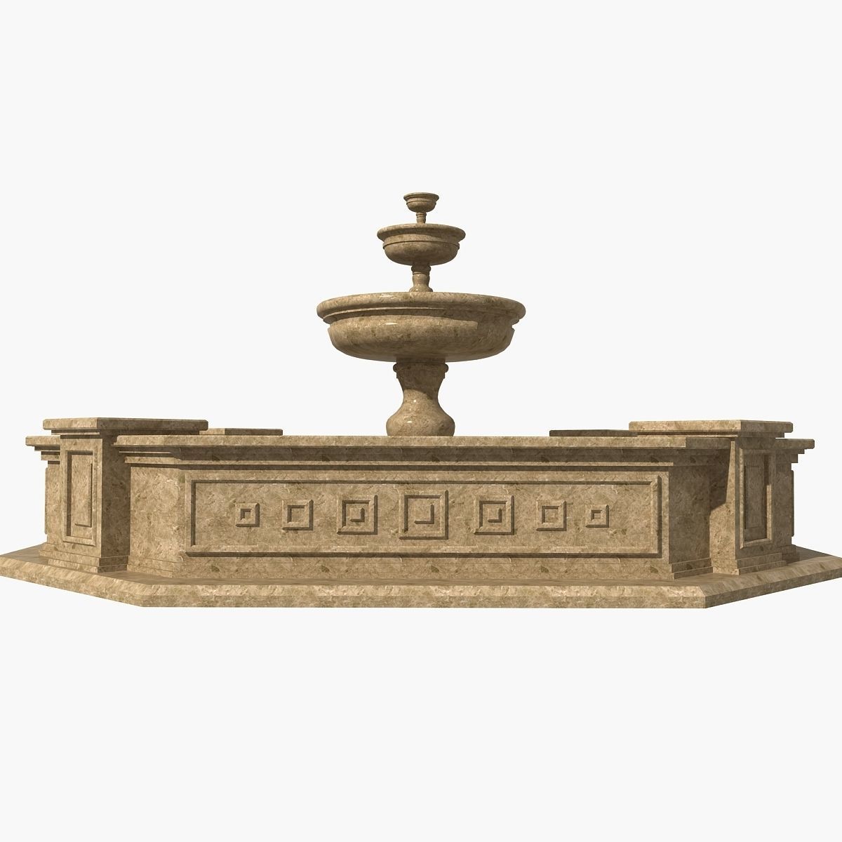 Fountain 07 3D model_2