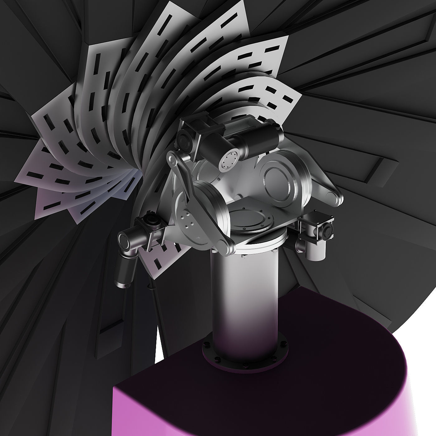 SmartFlower solar panel system Low-poly 3D model_5
