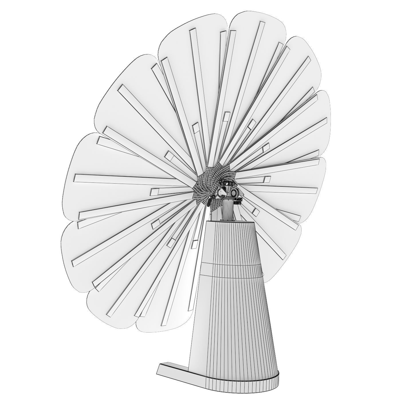 SmartFlower solar panel system Low-poly 3D model_8