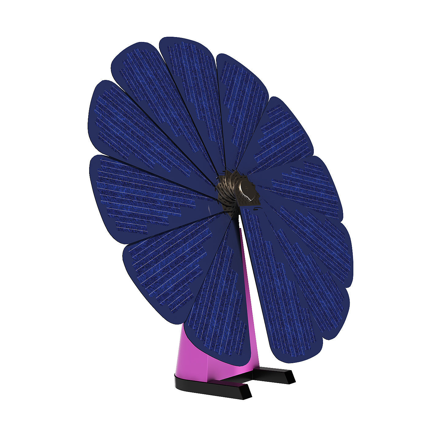 SmartFlower solar panel system Low-poly 3D model_3