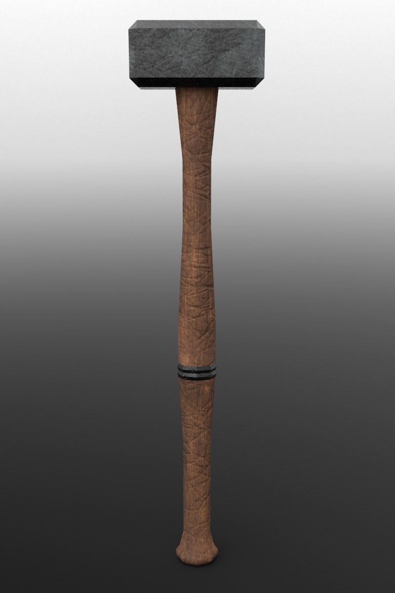Modular Melee - Hammer Pack Low-poly 3D model_3