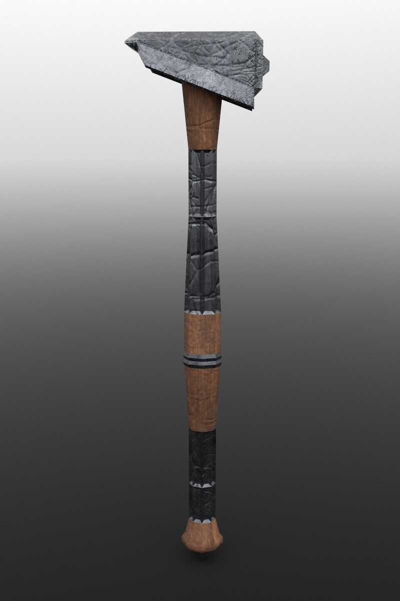 Modular Melee - Hammer Pack Low-poly 3D model_5
