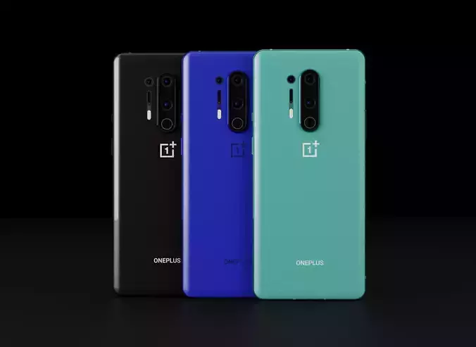 OnePlus 8 Pro In All Colors Low-poly 3D model